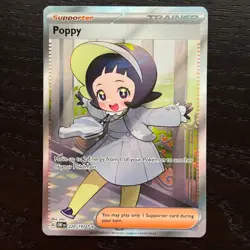 Poppy 220/197 Pokemon TCG Obsidian Flames Full Art Ultra Rare Holo Card NM - Image 1