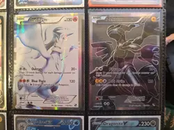 Pokemon TCG Reshiram 113/114 Zekrom 114/114 Black and White Holo Card LP - Image 2