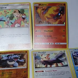 Lot of 29 Pokemon Cards & Mini Binder Kindra EX Wishiwashi GX Plus 27 others - Image 5