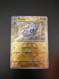 Pupitar (Master Ball Pattern) 048/131 Pokemon TCG Prismatic Evolutions Holo Card - Image 1