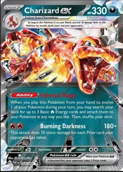 Charizard ex 196 054/091 - Lenticular Jumbo Card Promo - NM - Image 2