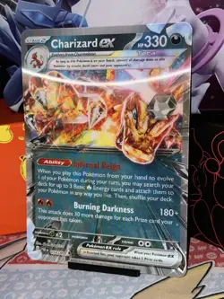 Charizard ex 196 054/091 - Lenticular Jumbo Card Promo - NM - Image 3