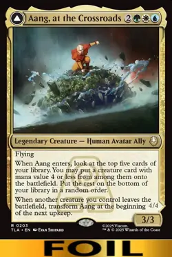 1x - Aang, at the Crossroads - FOIL #203 - Avatar: The Last Airbender - NM MTG - Image 1