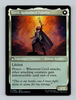 MTG: FIN 91 Cecil, Dark Knight Foil NM - Image 2