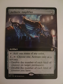 Aetheric Amplifier Extended Art NM MTG Aetherdrift Commander Magic the Gathering - Image 1