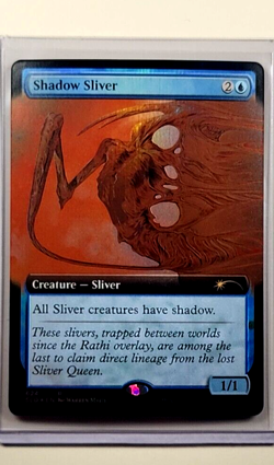 2022 MTG Magic the Gathering Secret Lair Drop Extended Art Foil Shadow Sliver - Image 1