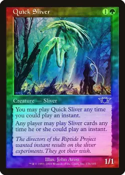 Magic the Gathering QUICK SLIVER #136/145 FOIL Common Green Unplayed 2003 - Image 1