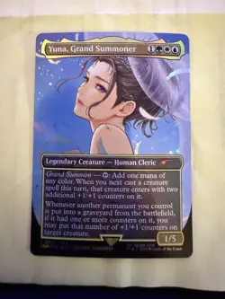 Yuna, Grand Summoner Promo 0001 Final Fantasy Mtg Borderless Foil Ffx 1 - Image 1