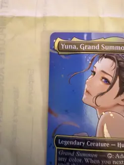 Yuna, Grand Summoner Promo 0001 Final Fantasy Mtg Borderless Foil Ffx 1 - Image 4
