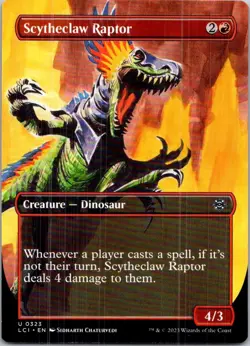 Magic the Gathering Scytheclaw Raptor Borderless Lost Caverns of Ixalan MTG - Image 1