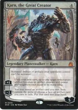MTG: Ravnica Remastered: Karn, the Great Creator: Lightly Played Condition - Image 1