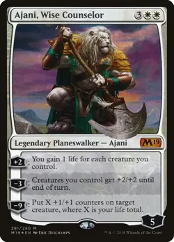 Ajani, Wise Counselor - Core Set 2019 (M19) NM Never Played - Image 1
