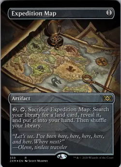 Expedition Map (Borderless) Double Masters Rare NM Magic: The Gathering 359 Foil - Image 1