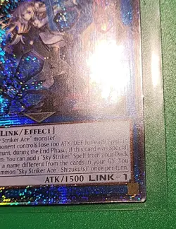 Yugioh! 1x Sky Striker Ace Shizuku Alt RA03-EN043 Quarter Century Secret Rare NM - Image 3
