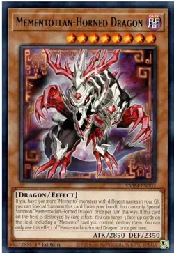 Yu-Gi-Oh! - Mementotlan-Horned Dragon - VASM-EN002 - Rare - 1st Ed - NM - Image 1