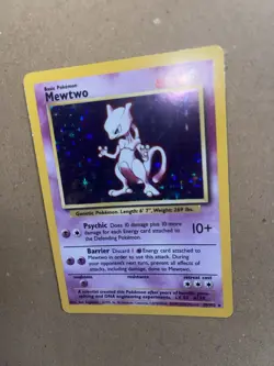 Mewtwo 10/102 HOLO Rare 4th Print 1999-2000 Base Set WOTC Pokemon Card LP - Image 4