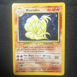 Ninetales Holo Unlimited Rare Pokemon TCG Card 12/102 Base Set LP - Image 3