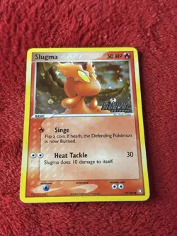 Pokemon Card Slugma 77/109 Stamped Holo Common Team Rocket Returns Played - Image 1