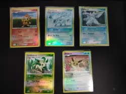 2009 Pokemon Burger King Complete 5 Card Set Platinum Stamp Reverse NM-LP - Image 1