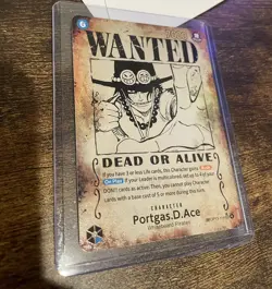 Portgas.D.Ace (SP) OP13-19 (ERROR) Wanted Poster Card (ENGLISH) - Image 1