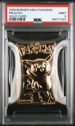 PSA 9 MINT POKEMON BURGER KING GOLD CARD 1999 PIKACHU ?POP 6! - Image 1