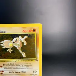 Hitmonlee 7/62 Unlimited Holo Rare WOTC Fossil Vintage Pokemon Card TCG MP-LP - Image 3