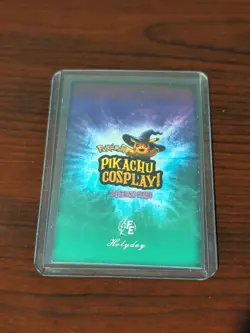 Mario #E31 Pink Holo Box Hit Pikachu Cosplay Pokemon Card - Image 2