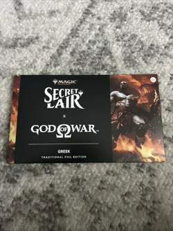Magic The Gathering MTG Secret Lair Playstation God of War Kratos Greek Foil - Image 1