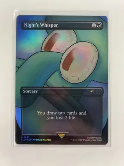 MTG Night's Whisper (Rainbow Foil) (1937b/2290) Secret Lair Drop Series NM FOIL - Image 1