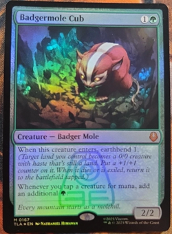Badgermole Cub Foil MTG Magic The Gathering Avatar (0167) NM - Image 1