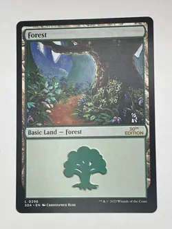 MTG 30th Anniversary Edition Forest 0296 NM - Image 1