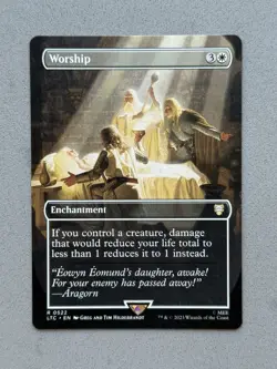 Worship #0522 (Borderless) Regular MTG Lord Of the Rings Commander LTC - NM - Image 1