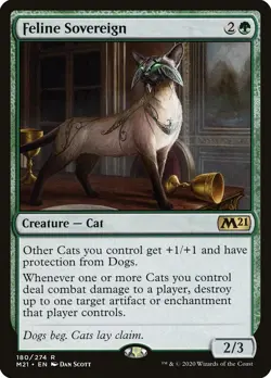 Magic the Gathering (mtg): M21: Feline Sovereign - Rare - Image 1