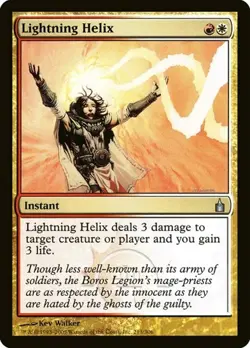 2x Lightning Helix Ravnica: City of Guilds HP MTG - Image 1