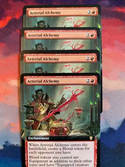 MTG Innistrad Crimson Vow Arterial Alchemy Extended Art x 4 - Image 1