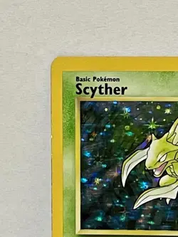 Scyther 10/64 Holo Misprint Error No Symbol Jungle Set Vintage Pokemon LP - Image 3