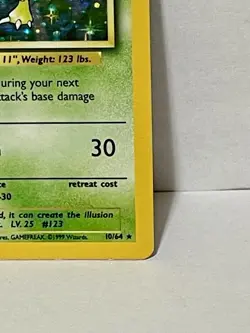 Scyther 10/64 Holo Misprint Error No Symbol Jungle Set Vintage Pokemon LP - Image 5