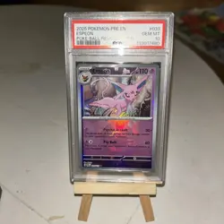 Espeon 33/131 Master Ball Reverse Holo Prismatic Evolutions Pokemon 2025 - Image 1
