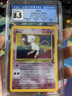 Pokemon - CGC 8.5 with SUBGRADES Mew Black Star Promo 9 Holo Swirl NM/Mint+ PSA - Image 3