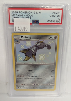 2019 Pokemon S & M Metang - Holo #SV31 Hidden Fates PSA 10 - Image 3