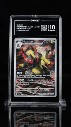 TAG 10 GEM MINT Haxorus 147/086 Pokemon Black Bolt IR - Image 1