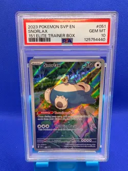 2023 Pokemon SVP EN Snorlax 151 ETB Promo #051 PSA 10 GEM MINT - Image 1