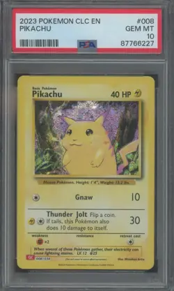 Pokemon TCG Pikachu 008/034 Classic Collection Holo PSA 10 - Image 1