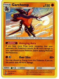 Pokemon - Garchomp 114/236 - Holo Rare - Unified Minds - NM - Image 1