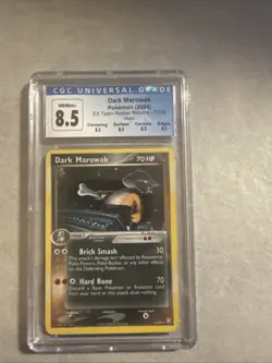 2004 Pokemon Dark Marowak EX Team Rocket Returns Holo Rare #7 CGC 8.5 - Image 1