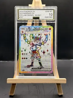 CINDERACE EX - 157/142 - STELLAR CROWN SCR EN POKEMON SV HYPER FULL ART AGS 10 - Image 1