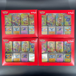 Pokemon 4 Pack Mini Tins Scarlet & Violet 151 Booster Pack 8 Sams Club TCG CCG - Image 1