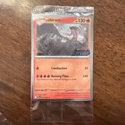 Pokemon Phantasmal Flames Stamped Reshiram 017/094 Barnes & Noble Promo SEALED - Image 2
