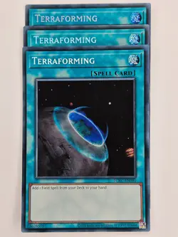 Yu Gi Oh - 3x LCKC-EN090 Terraforming - Secret Rare - Image 1