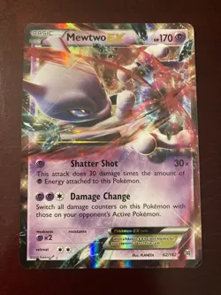 Mewtwo EX 62/162 XY Breakthrough Ultra Rare Holo Pokemon TCG Card - Image 1